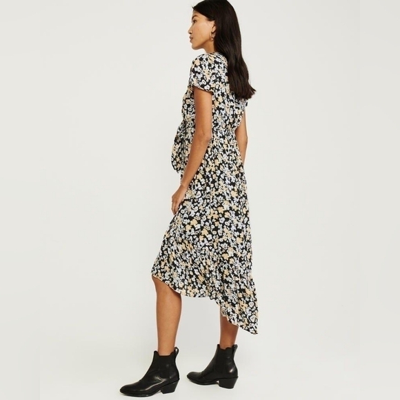 Abercrombie & Fitch Floral High-Low Flare Midi Sundress Boho Bohemian - Picture 4 of 14